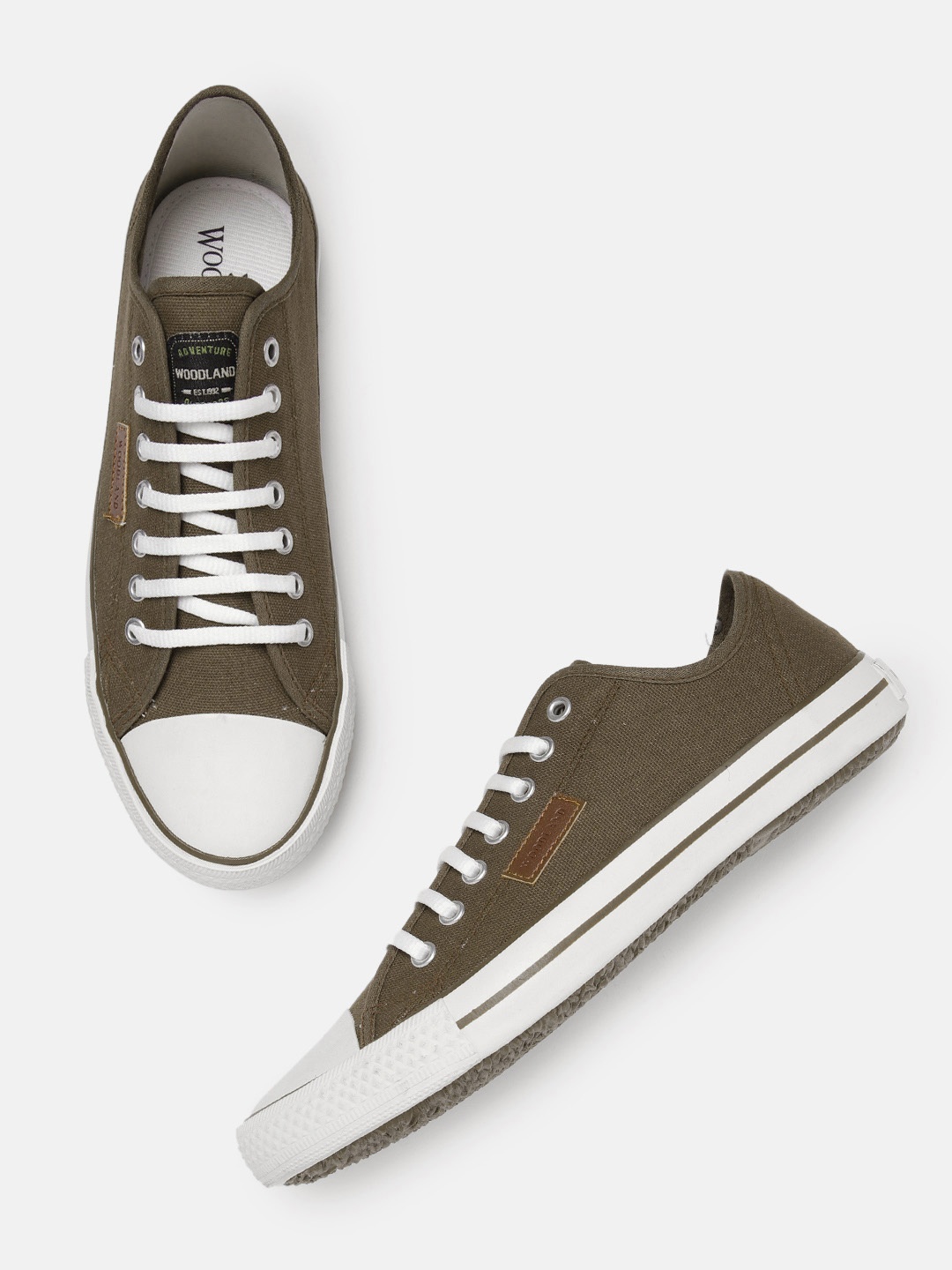 

Woodland Men Canvas Everyday Sneakers, Olive