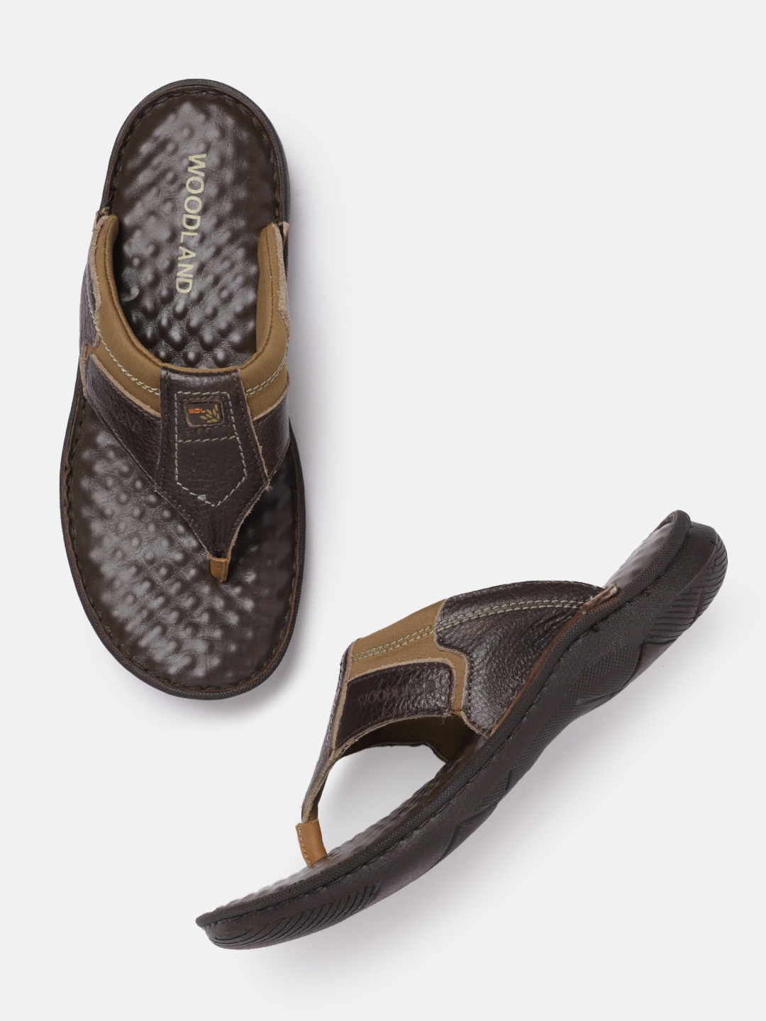 

Woodland Men Leather Comfort Sandals, Brown