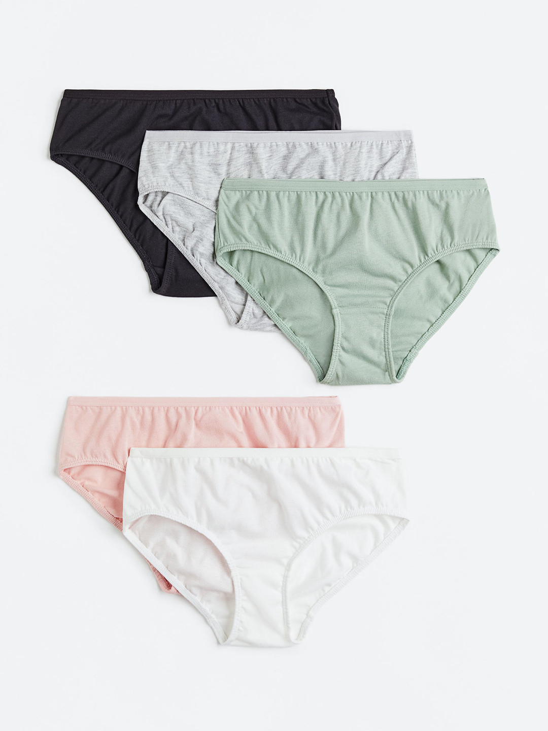 

H&M Girls 5-Pack Briefs 0625280017, Black
