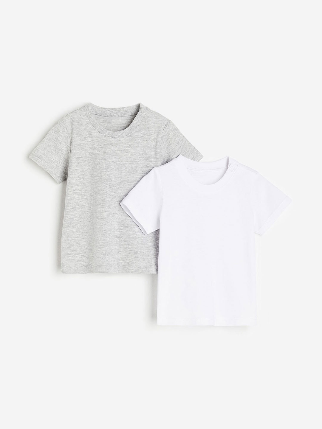 

H&M Boys 2-Pack Cotton T-Shirts, Grey