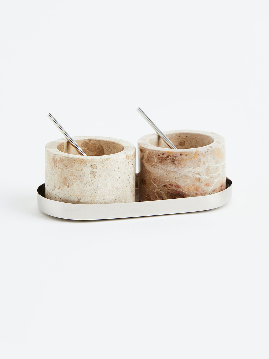

H&M Beige-Colored Marble Salt And Pepper Bowls