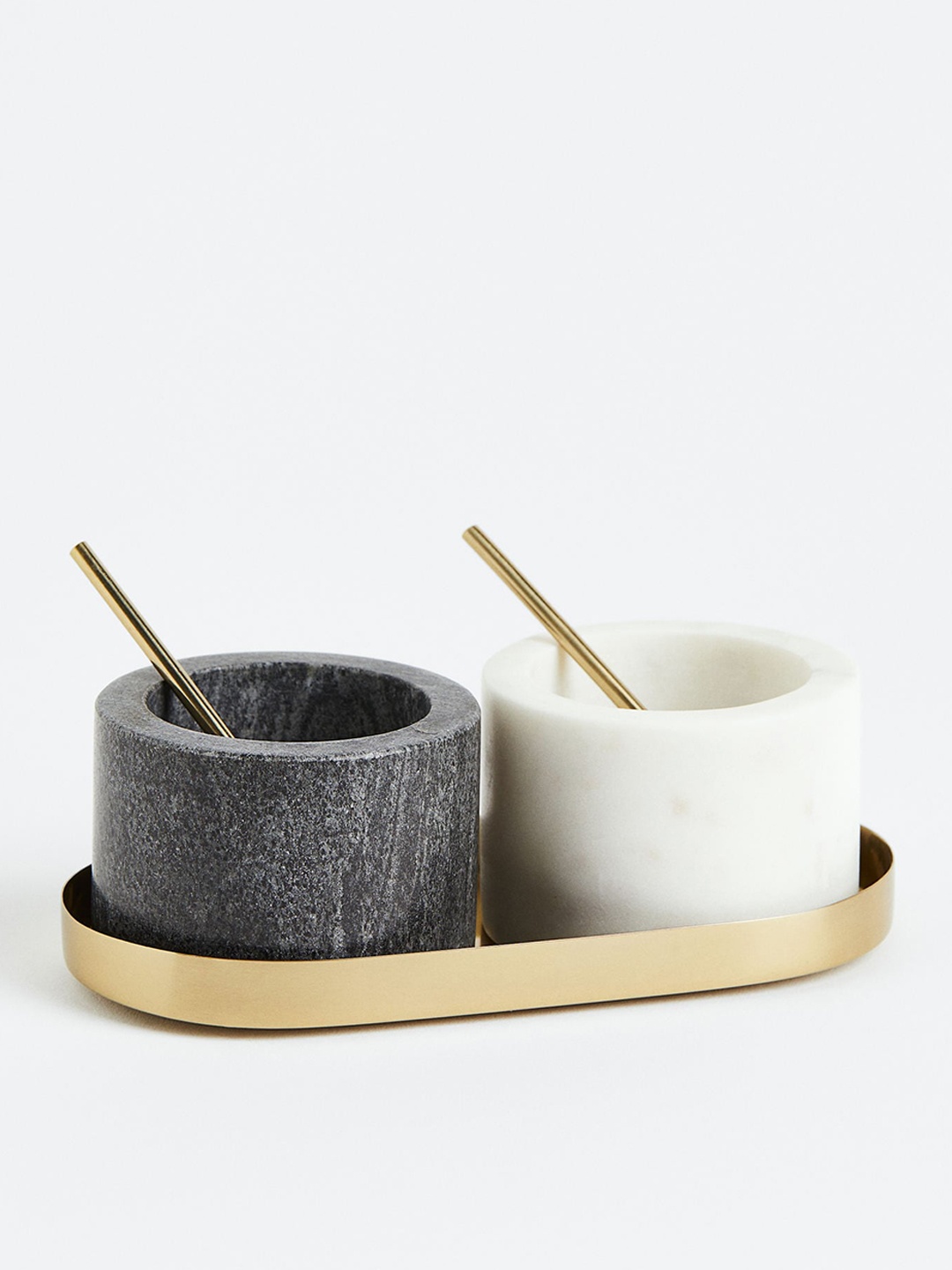 

H&M Black & White Marble Salt And Pepper Bowls
