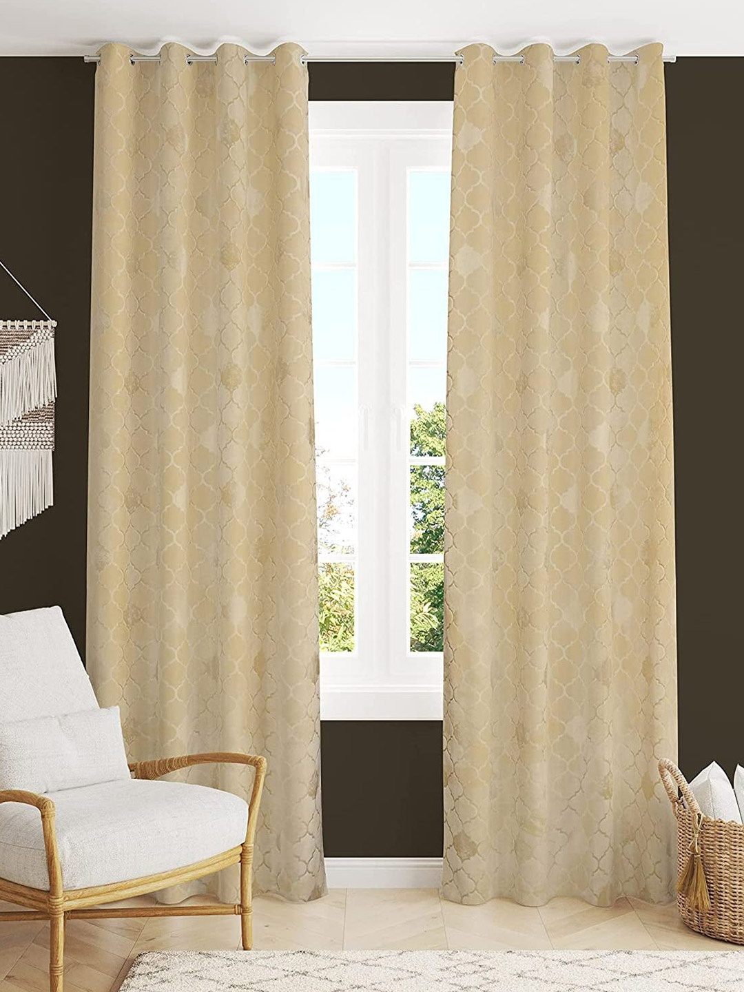 

Bajo's Cream-Coloured Set of 2 Door Curtain