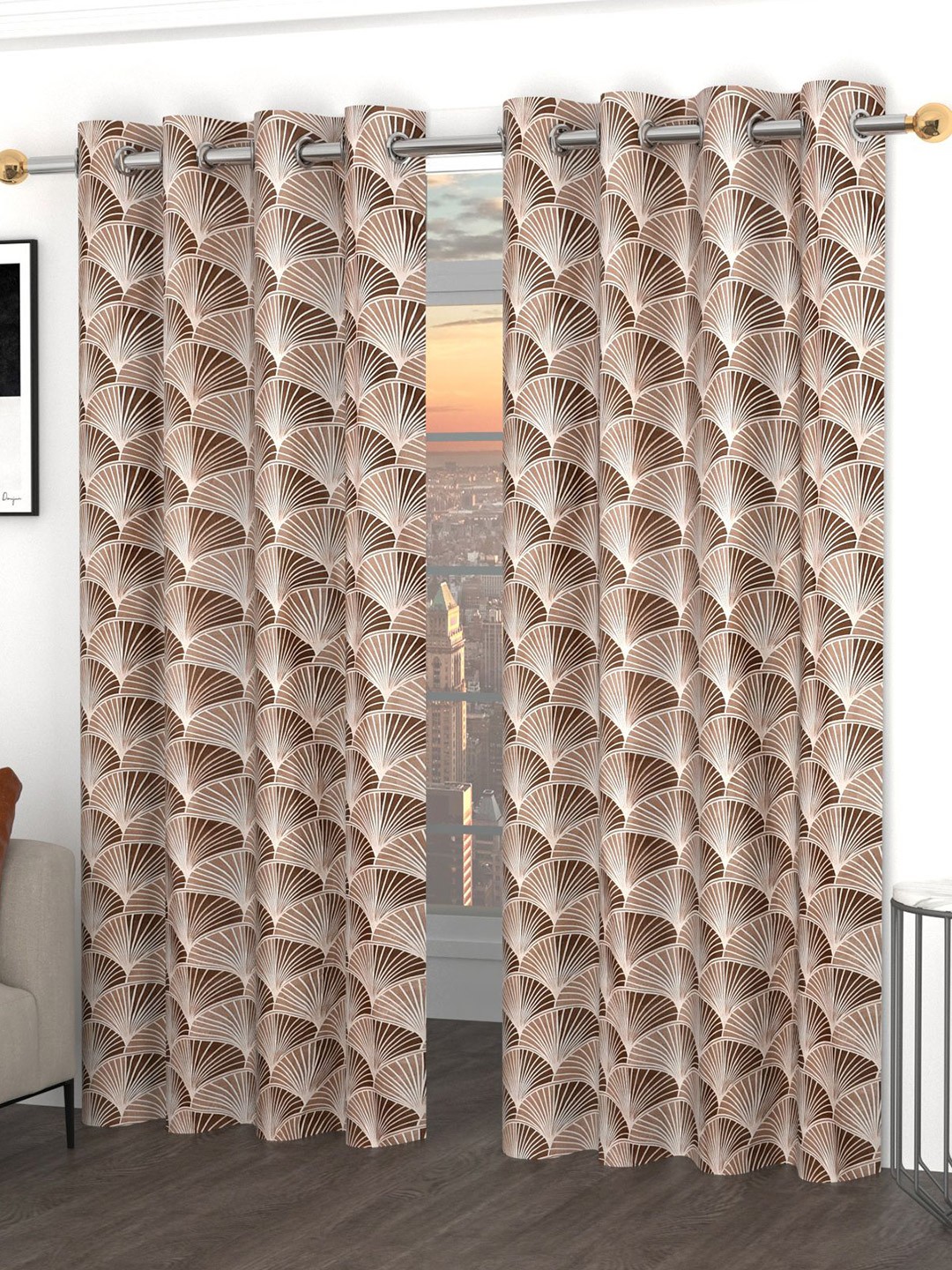 

Bajo's Brown Set of 2 Quirky Door Curtain