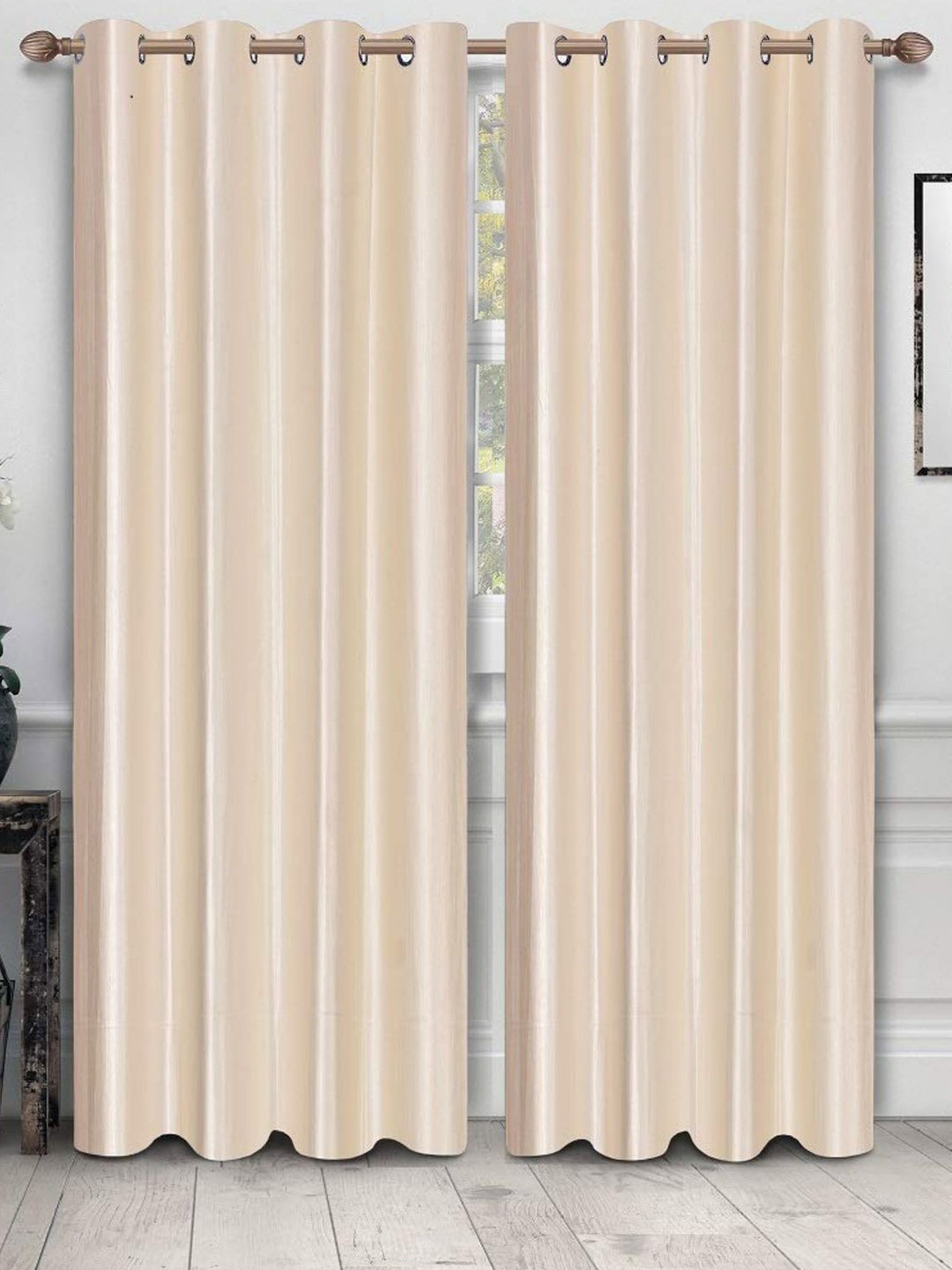 

Bajo's Cream-Coloured Set of 2 Door Curtain