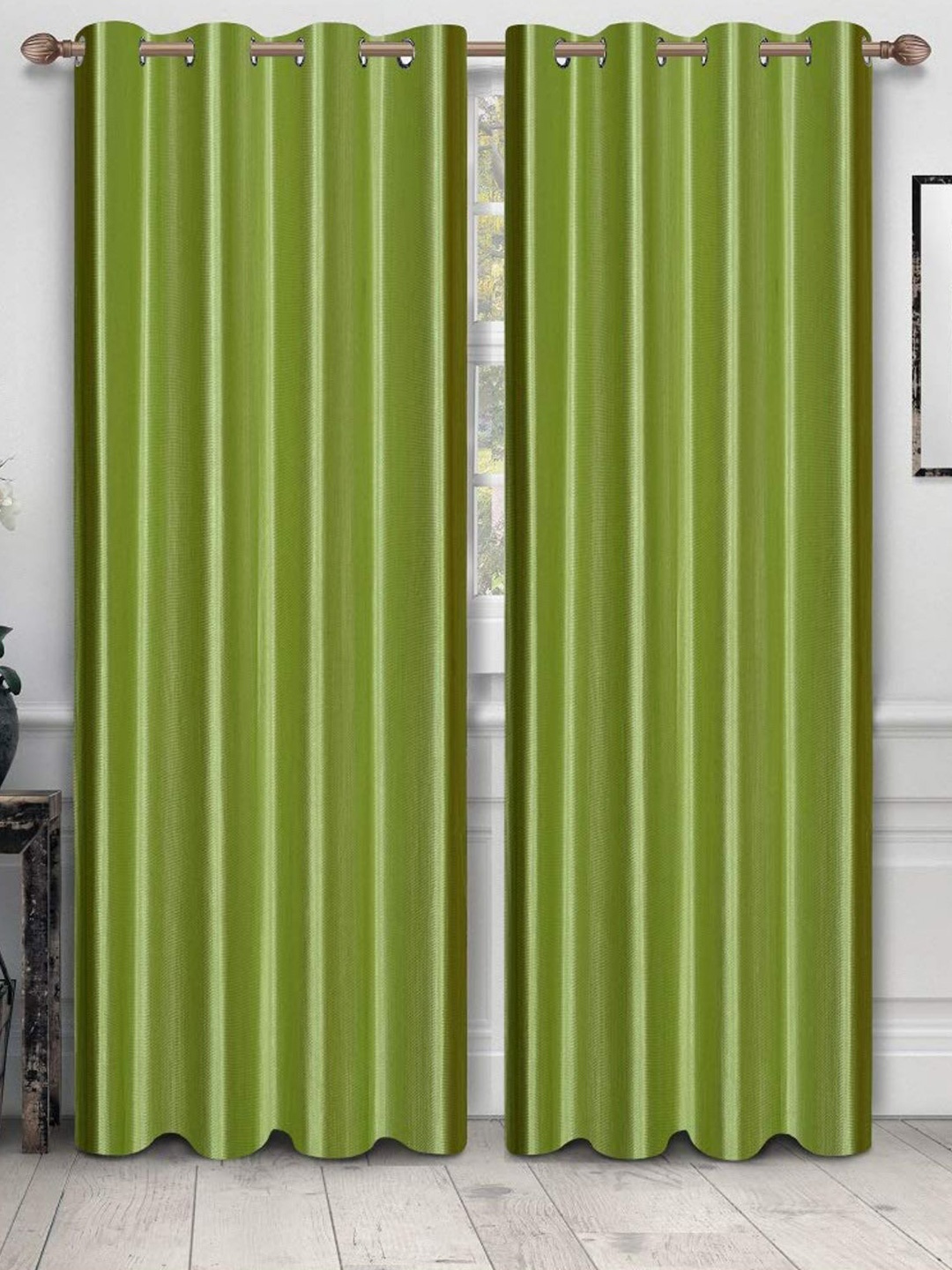 

Bajo's Green Set of 2 Door Curtain