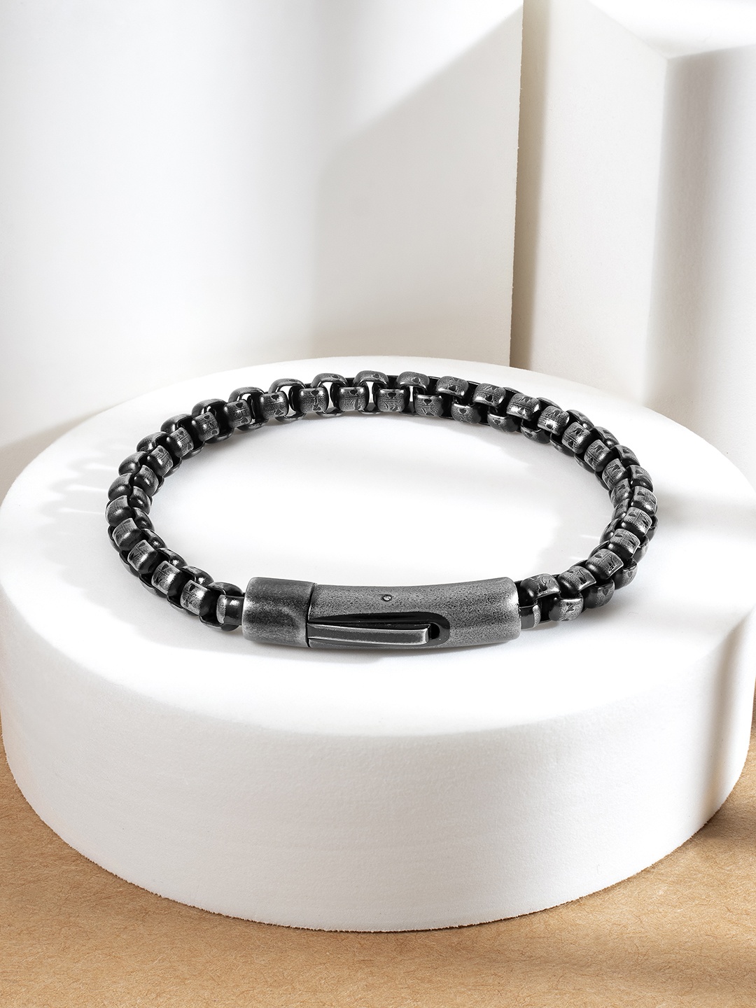 

Peora Men Link Bracelet, Black