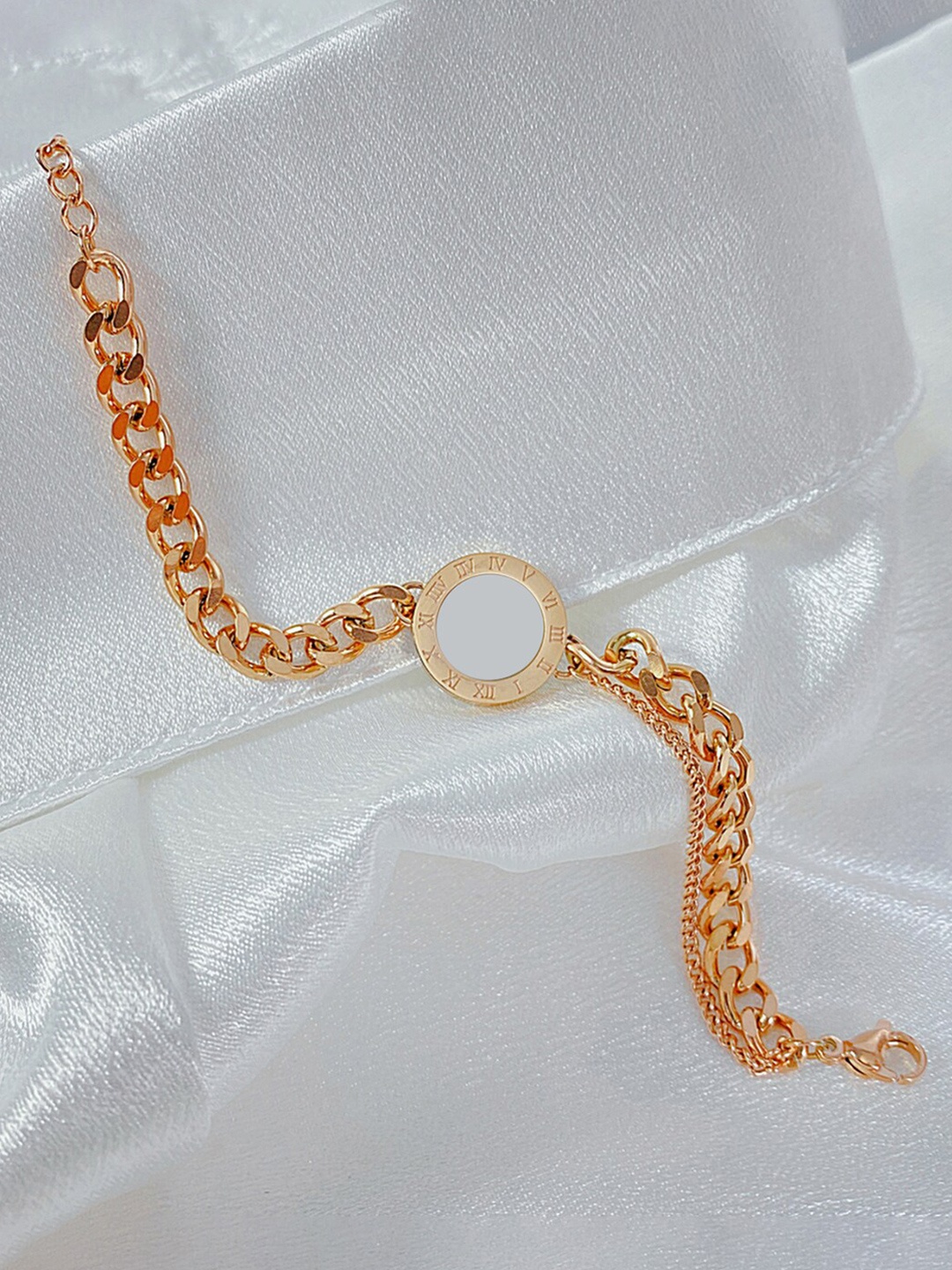 

Peora Men Rose Gold-Plated Link Bracelet