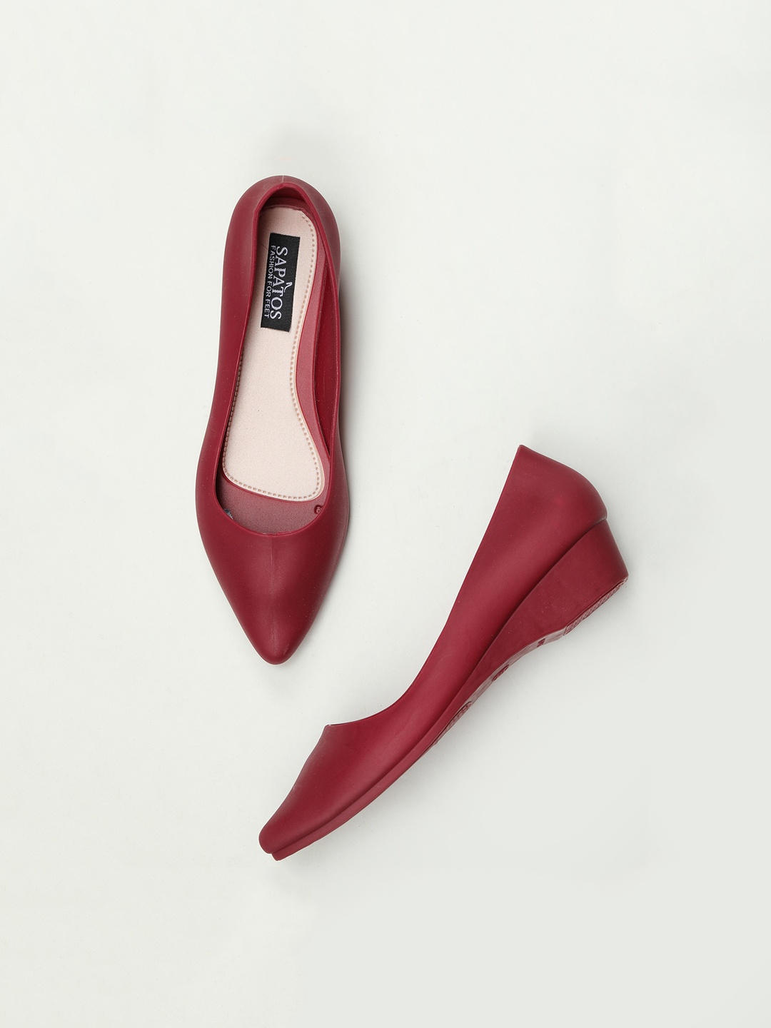 

SAPATOS Pointed Toe Ballerinas, Maroon