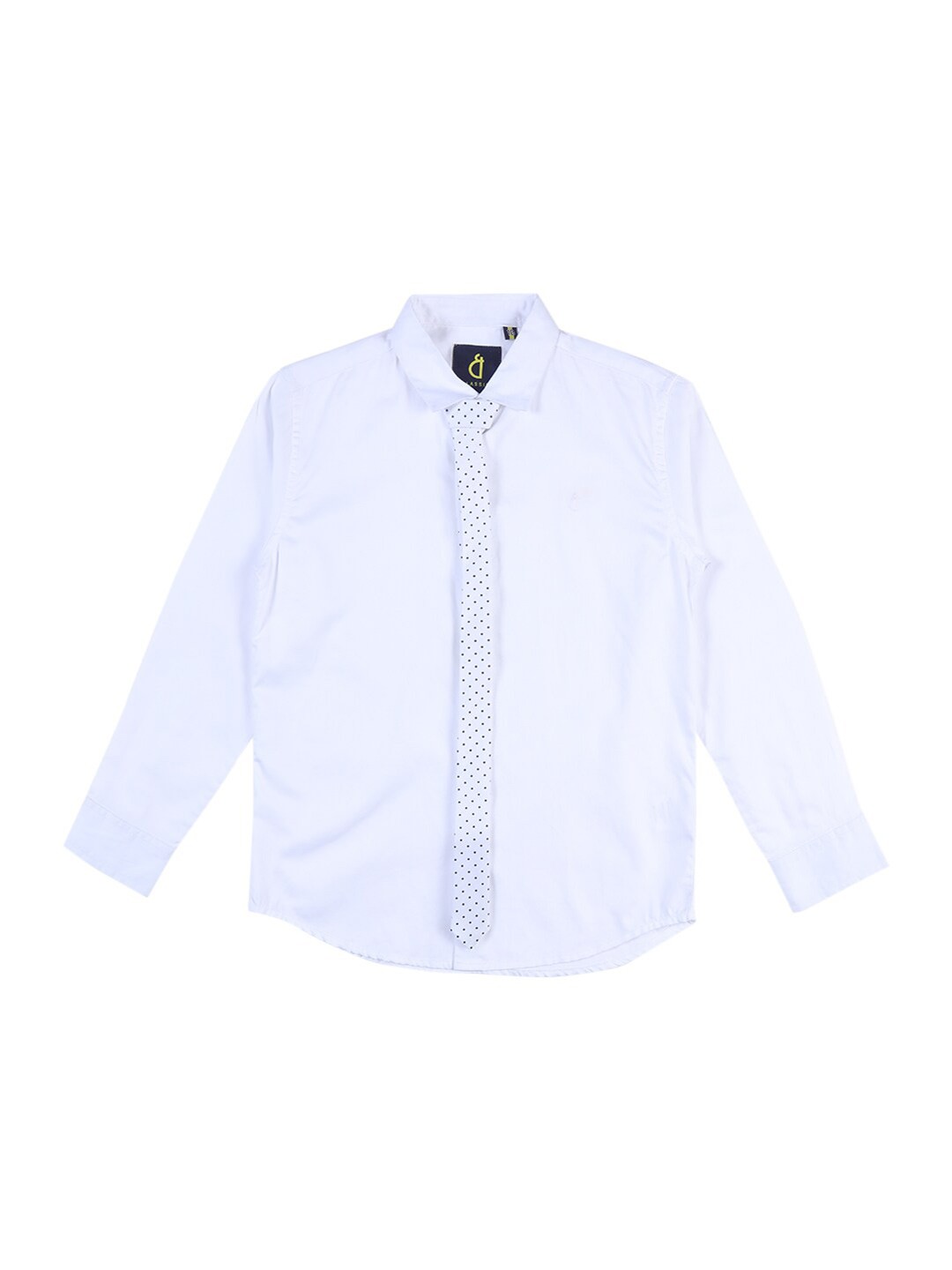 

Gini and Jony Boys Spread Collar Cotton Casual Shirt, White
