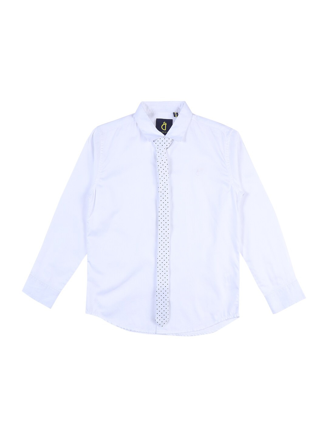 

Gini and Jony Boys Spread Collar Cotton Casual Shirt, White