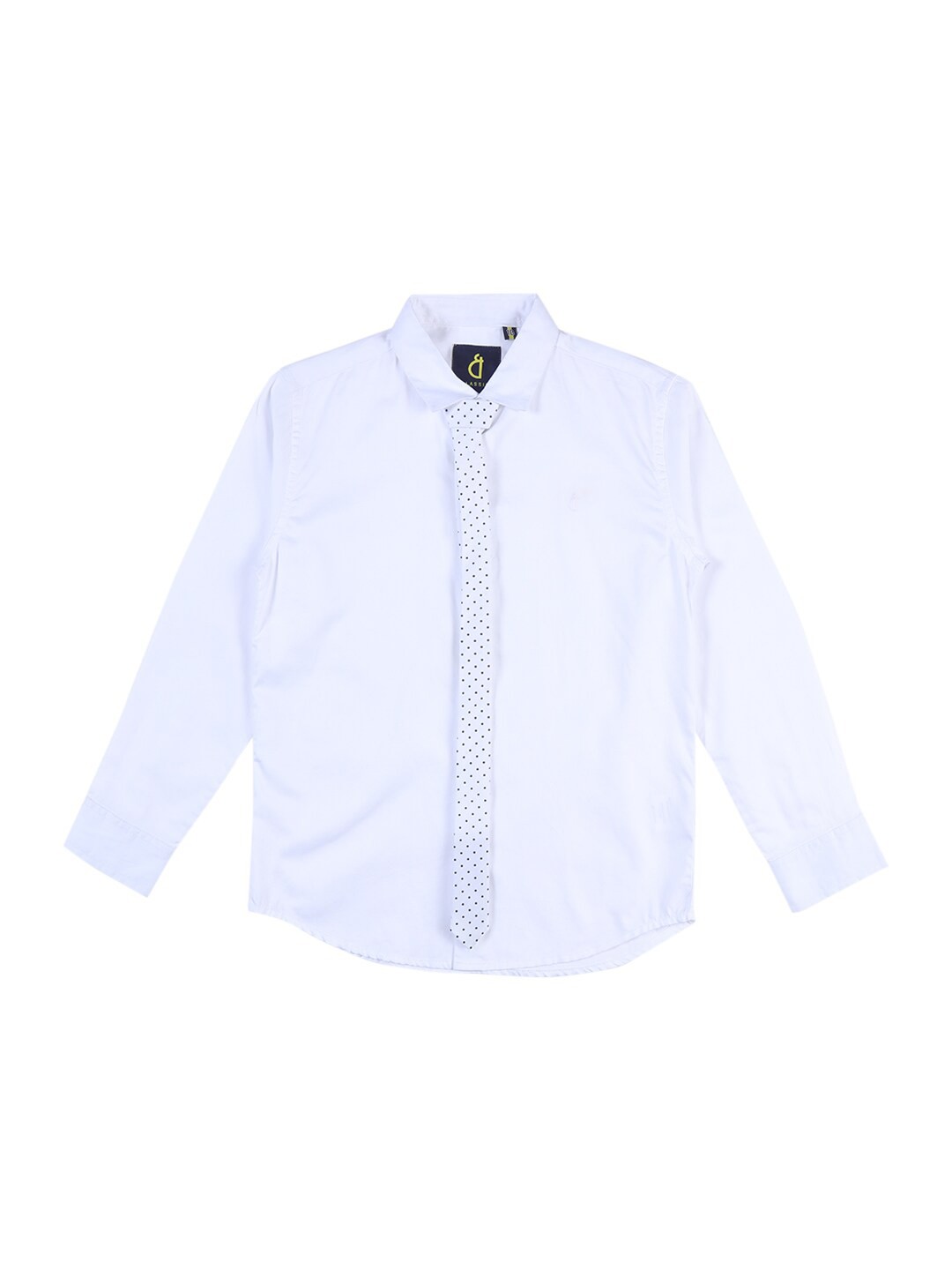 

Gini and Jony Boys Spread Collar Cotton Casual Shirt, White