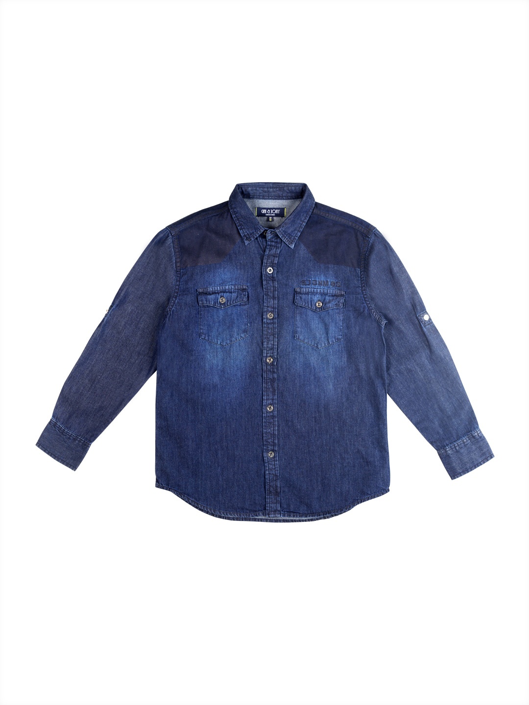 

Gini and Jony Boys Cotton Casual Shirt, Navy blue