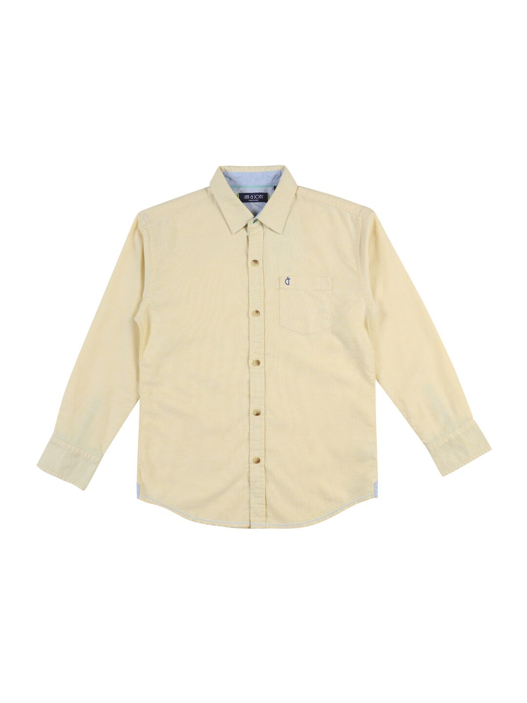 

Gini and Jony Boys Spread Collar Cotton Casual Shirt, Yellow