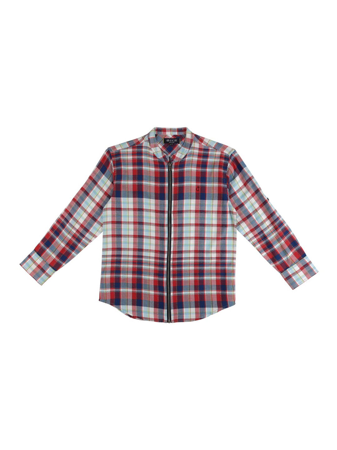 

Gini and Jony Infants Boys Tartan Checks Cotton Casual Shirt, Blue
