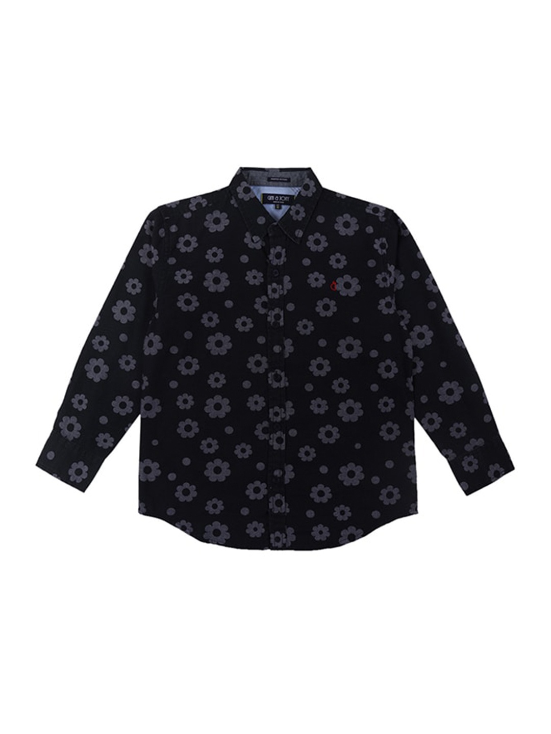 

Gini and Jony Boys Floral Printed Casual Shirt, Black