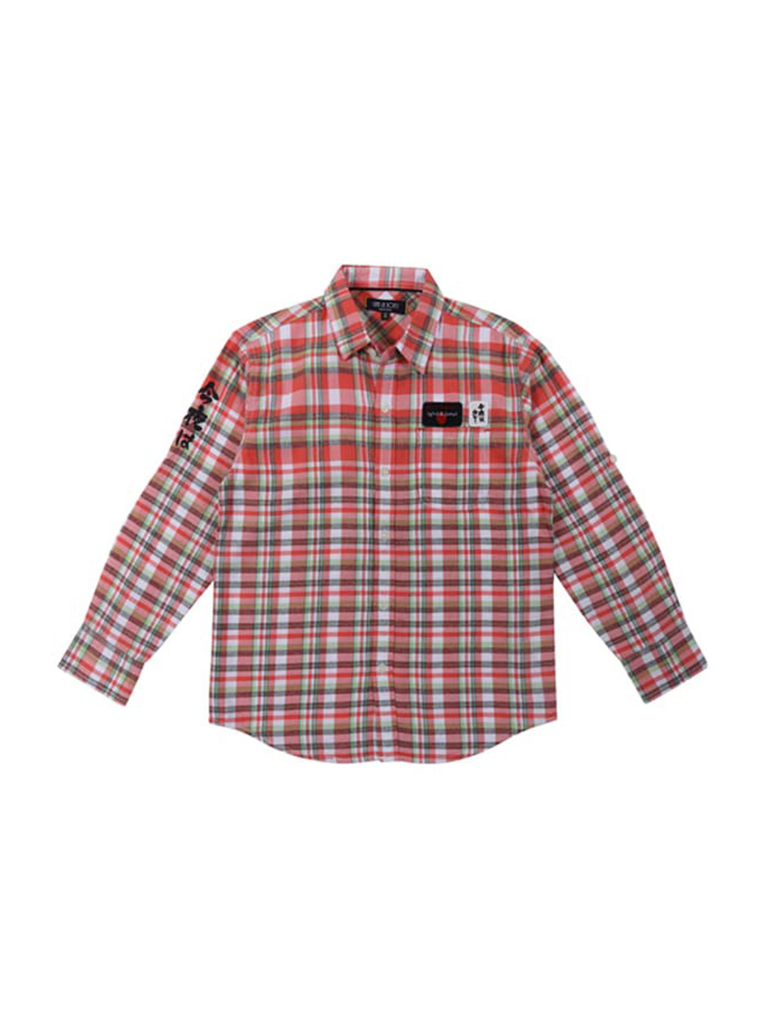 

Gini and Jony Boys Tartan Checked Cotton Casual Shirt, Red