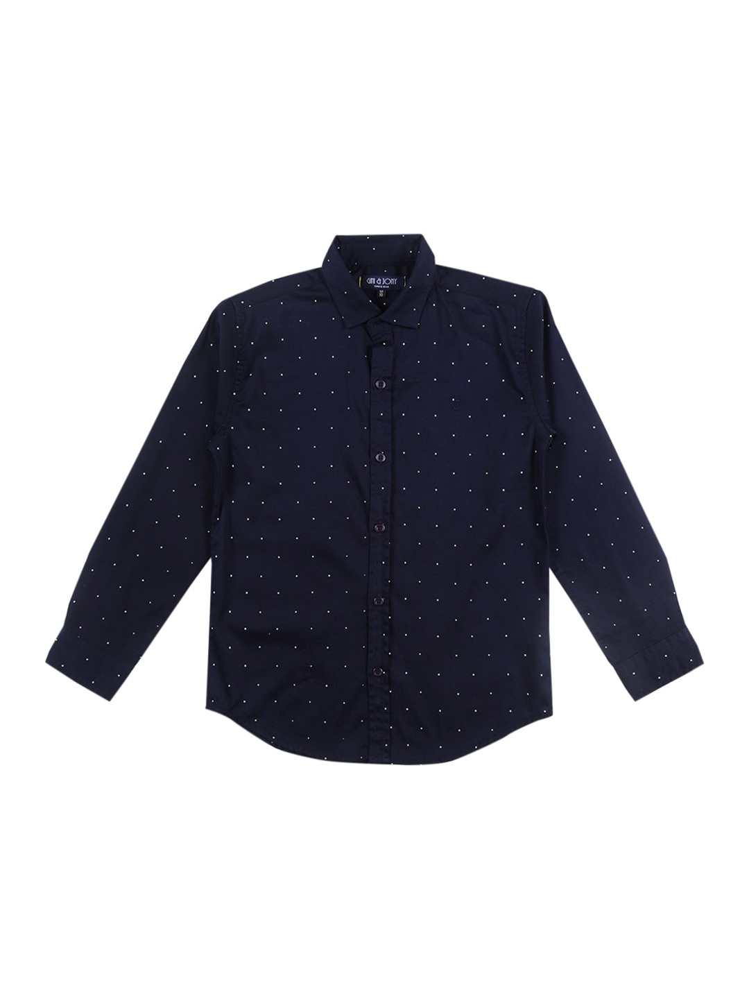 

Gini and Jony Boys Micro Ditsy Printed Cotton Casual Shirt, Navy blue