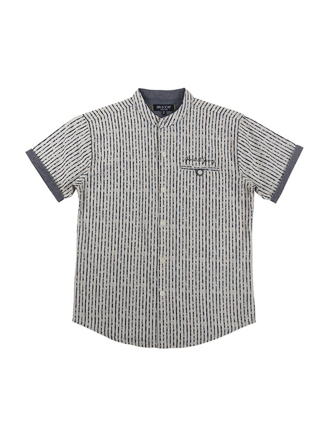 

Gini and Jony Boys Grey Printed Casual Shirt