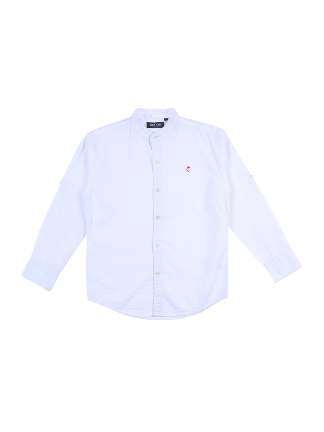 

Gini and Jony Infants Boys Band Collar Cotton Casual Shirt, White