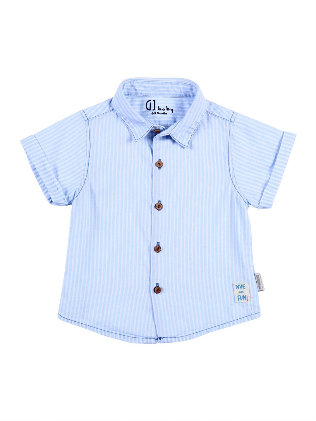 

Gini and Jony Infants Boys Vertical Striped Casual Shirt, Blue