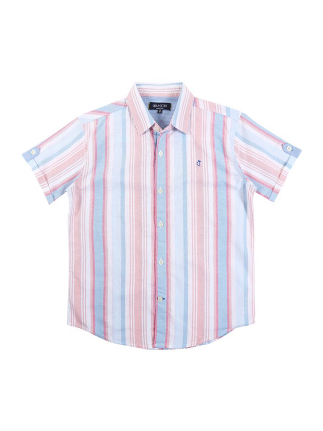 

Gini and Jony Boys Vertical Stripes Cotton Casual Shirt, White