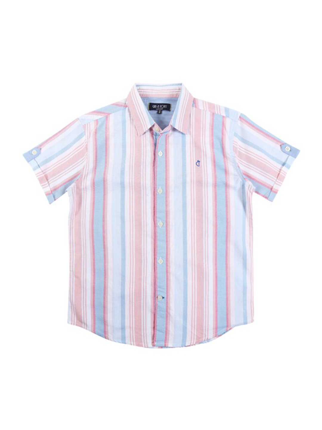 

Gini and Jony Boys Vertical Stripes Cotton Casual Shirt, White