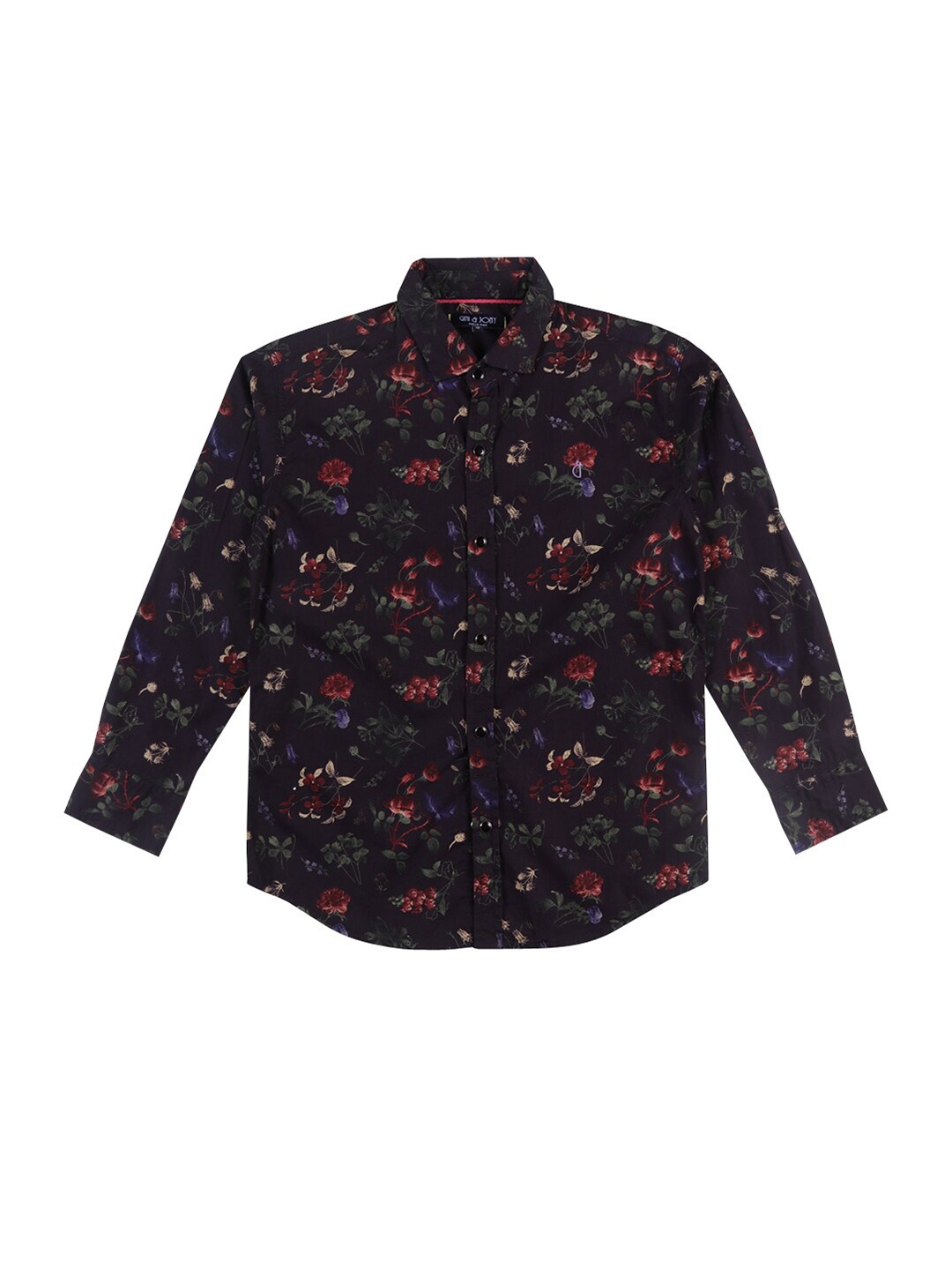 

Gini and Jony Boys Floral Printed Cotton Casual Shirt, Black