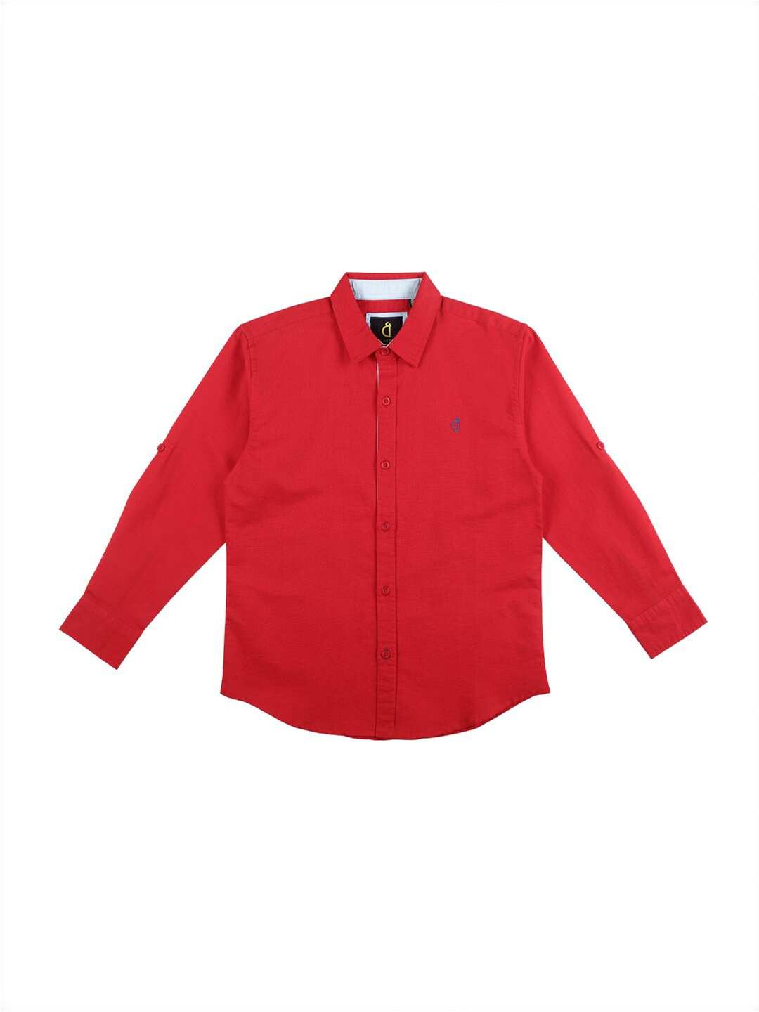 

Gini and Jony Infants Boys Spread Collar Cotton Casual Shirt, Red