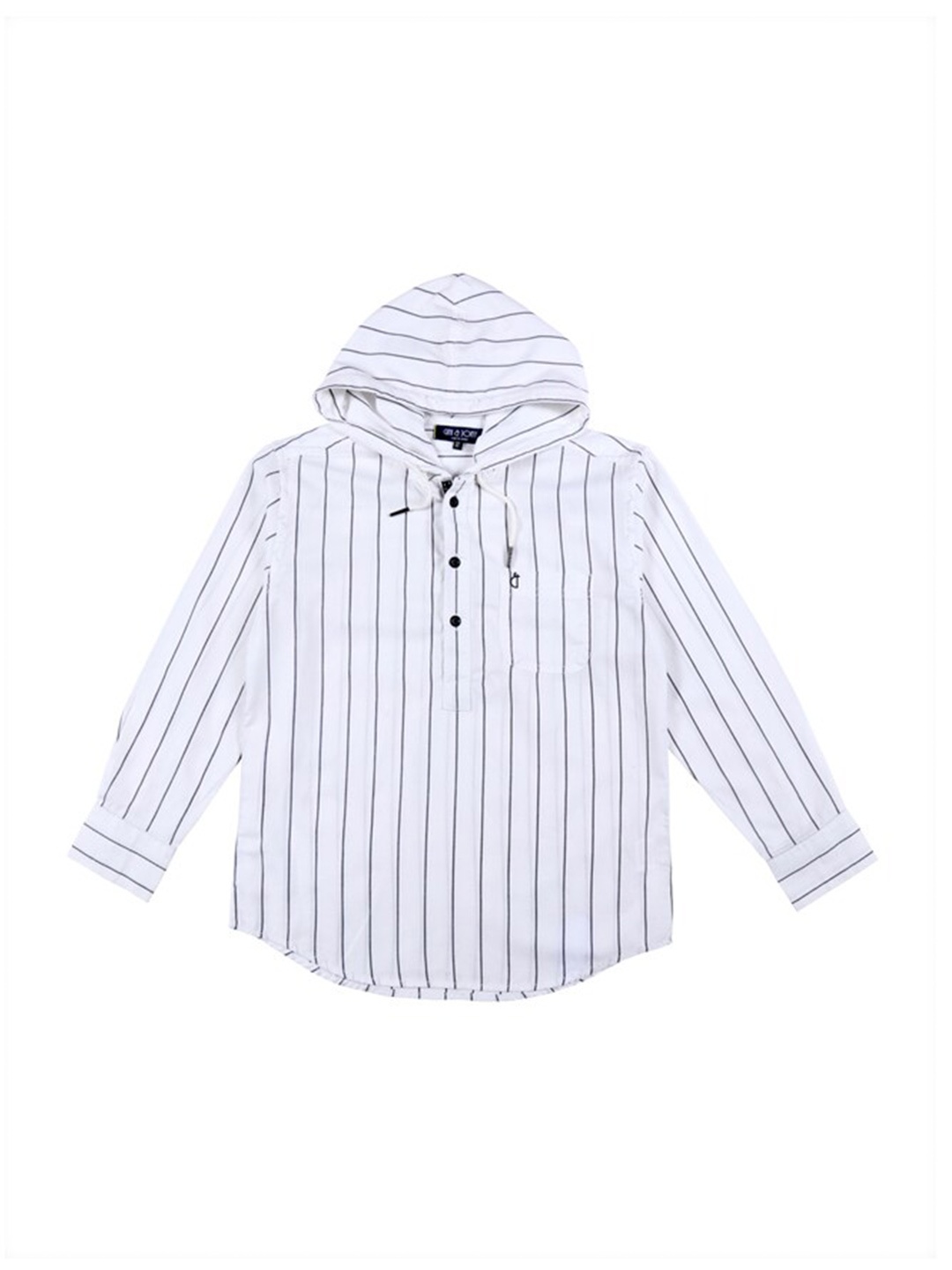 

Gini and Jony Infant Boys Striped Cotton Casual Shirt, White