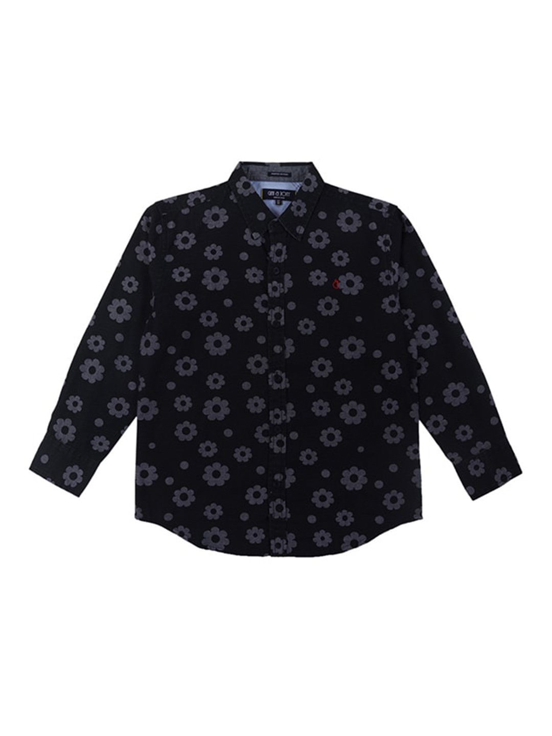 

Gini and Jony Boys Floral Printed Cotton Casual Shirt, Black