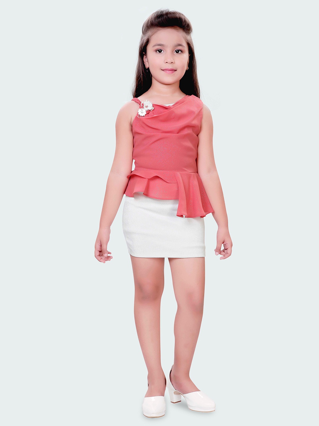 

Hunny Bunny Round Neck Chiffon Dress, Peach