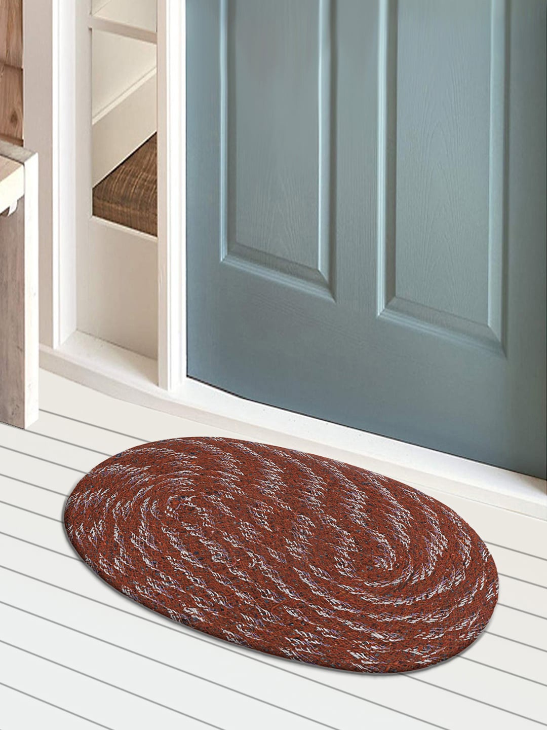 

Kuber Industries Maroon 3-Pcs Pure Cotton Anti-Skid Doormats