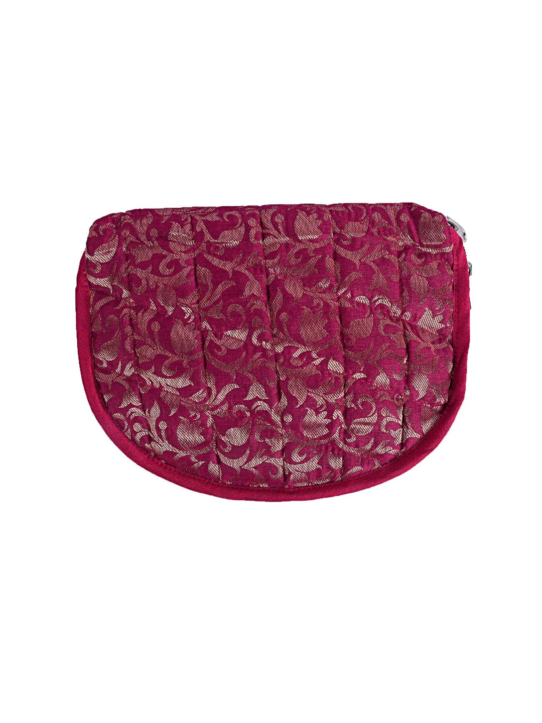 

Kuber Industries Pink Jacquard Jewellery Organizer With Zipper Closure
