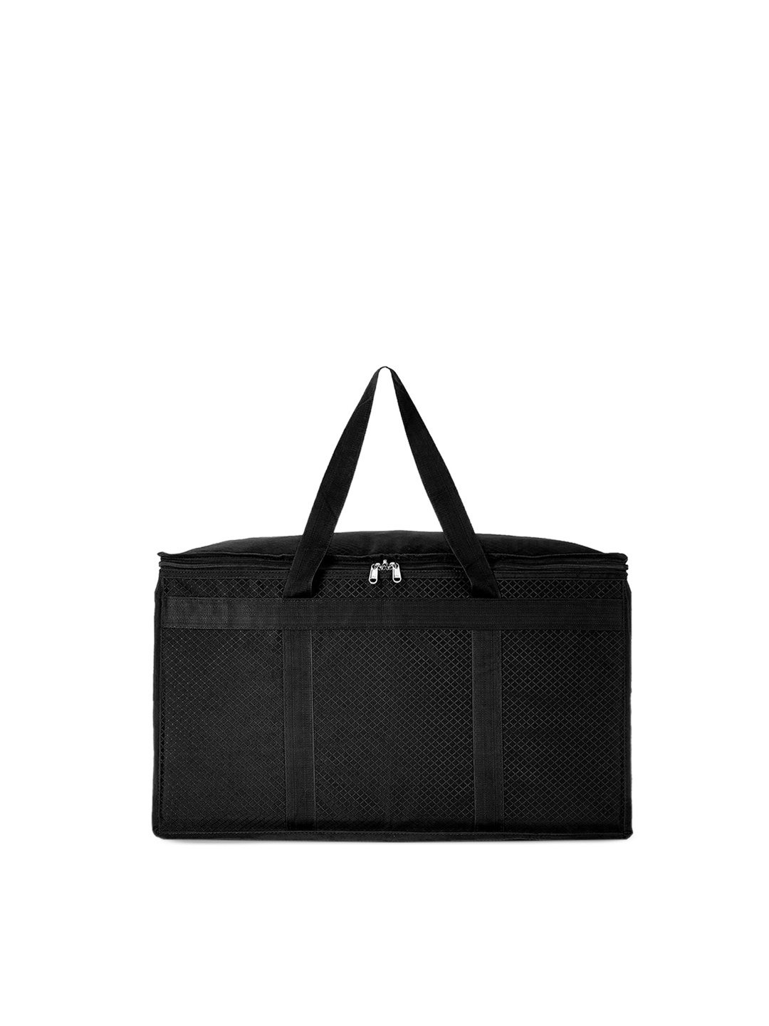 

Kuber Industries Black Printed Waterproof Rexine Large Storage Organiser