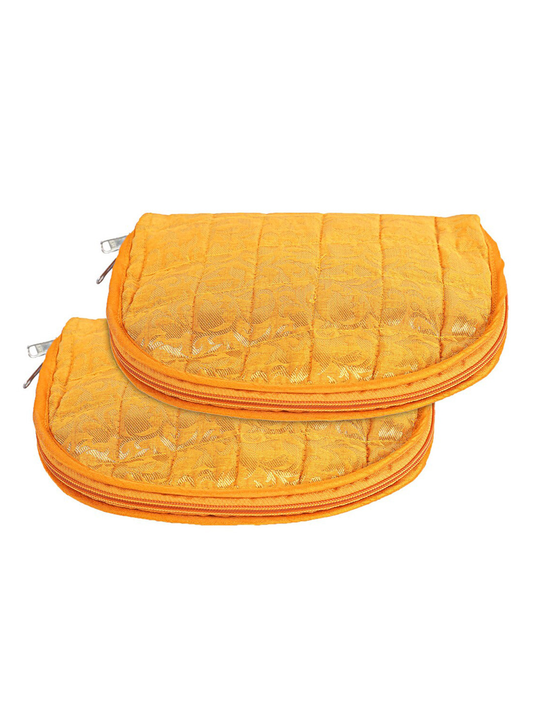 

Kuber Industries Yellow 2 Pcs Jacquard Jewellery Organisers