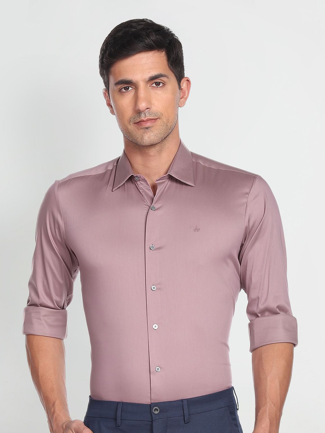 

Arrow New York Spread Collar Slim Fit Cotton Formal Shirt, Pink