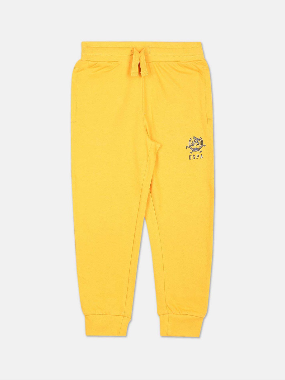 

U.S. Polo Assn. Kids Boys Straight-Fit Pure Cotton Joggers, Yellow