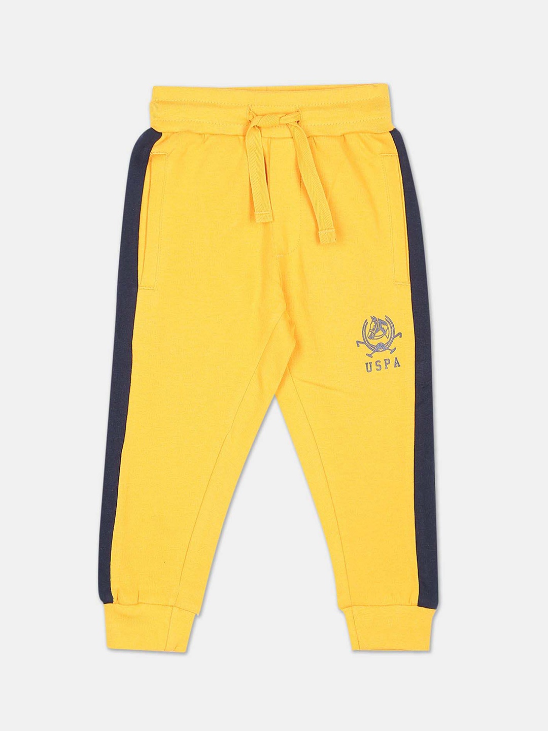 

U.S. Polo Assn. Kids Boys Brand Logo Printed Detail Straight Fit Cotton Joggers, Yellow