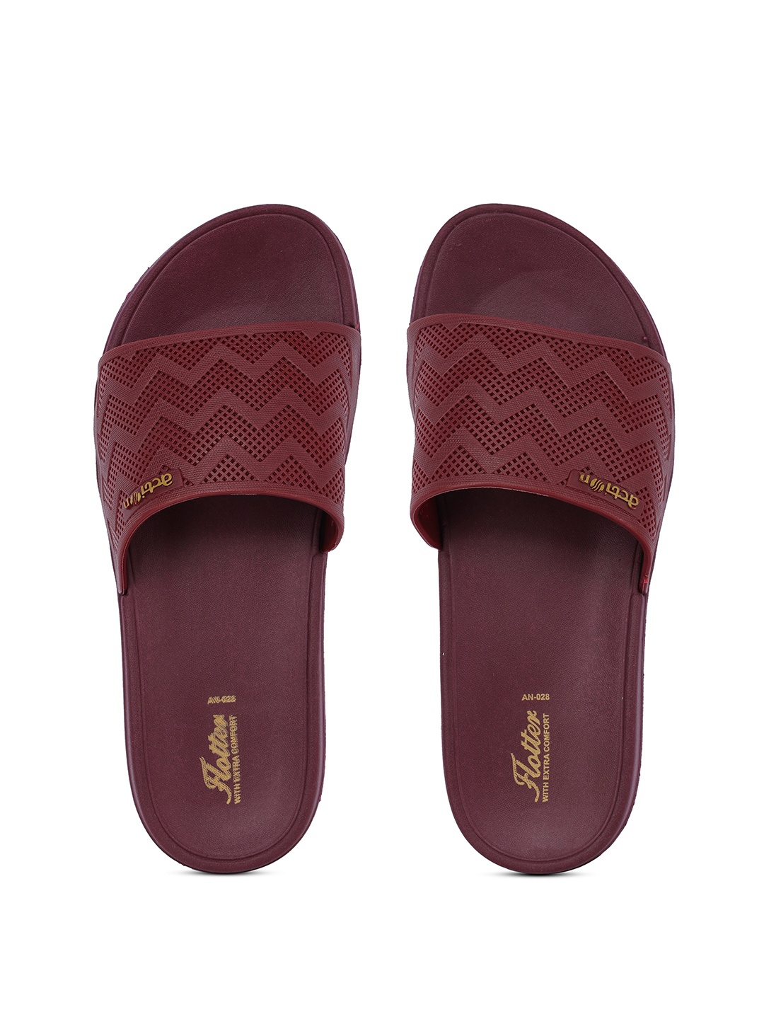 

Action Women Perforated Sliders, Maroon