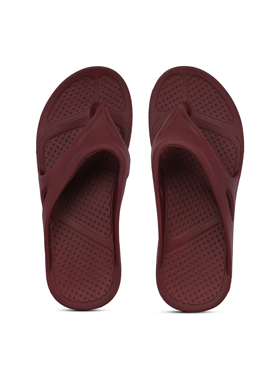 

Action Women Textured Rubber Thong Flip-Flops, Maroon