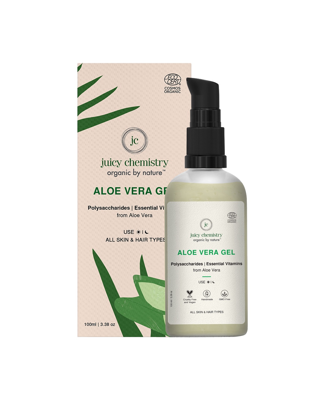 

Juicy Chemistry 100% Natural Aloe Vera Gel 100 ml, White