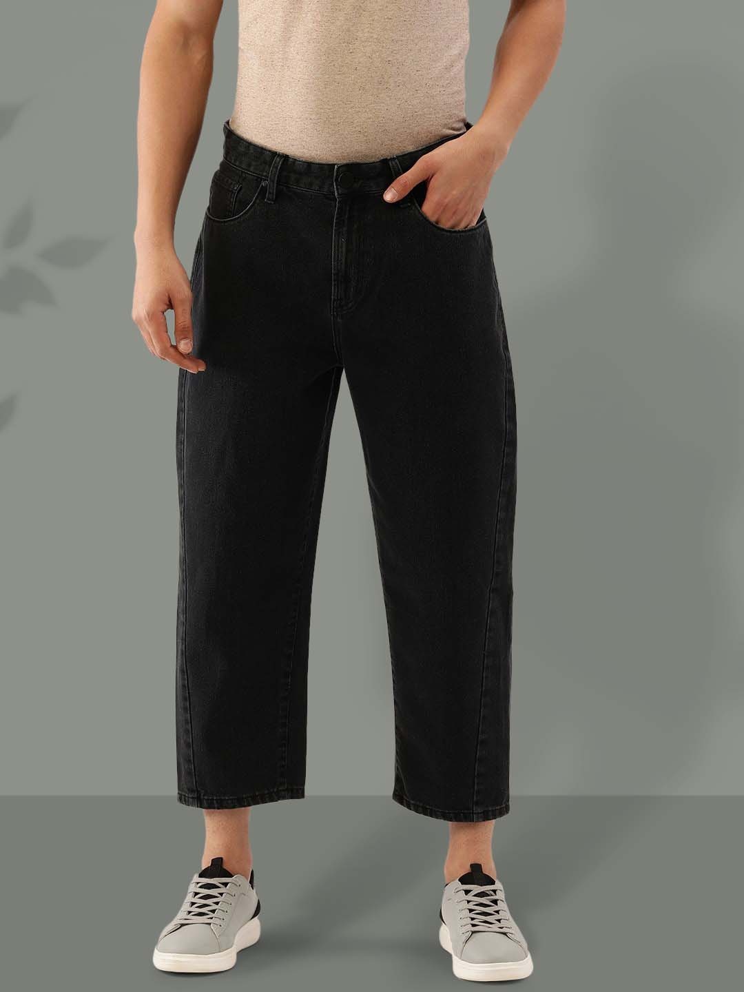 

Bene Kleed Men Mid rise Loose Fit Cropped Jeans, Charcoal