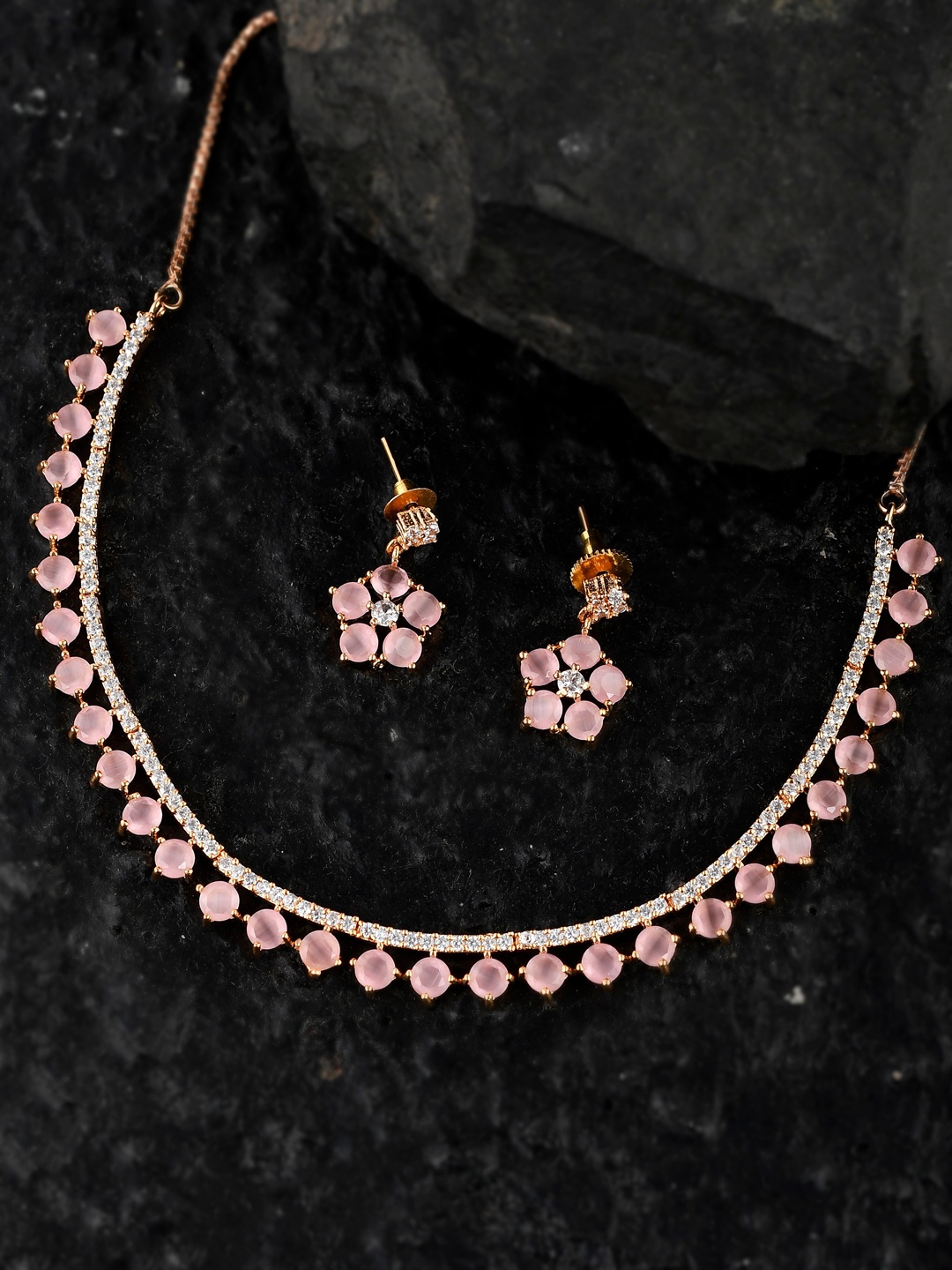 

AQUASTREET JEWELS Gold-Plated & CZ-Studded Necklace & Earrings Set