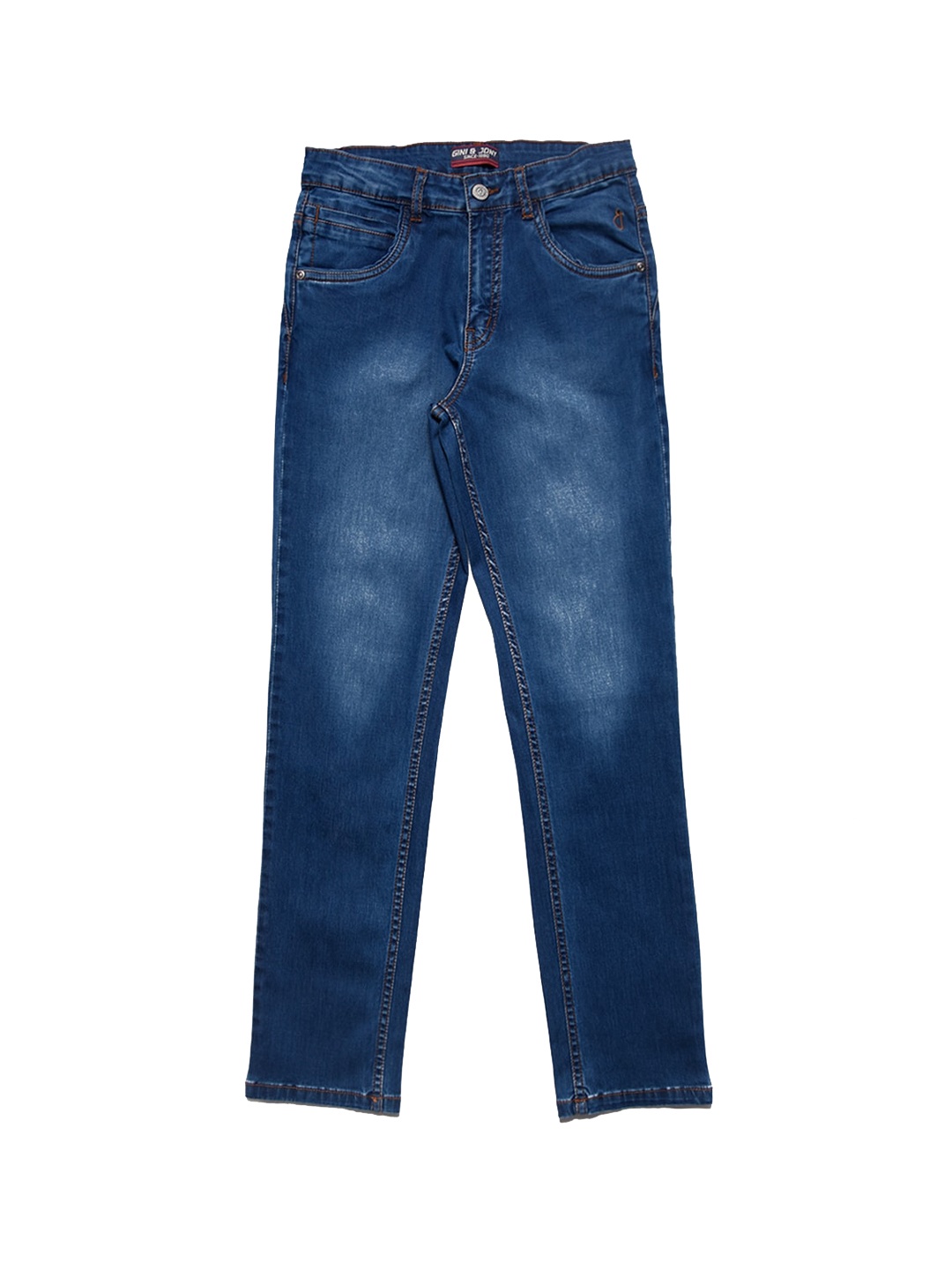 

Gini and Jony Boys Mid-Rise Light Fade Denim Jeans, Blue