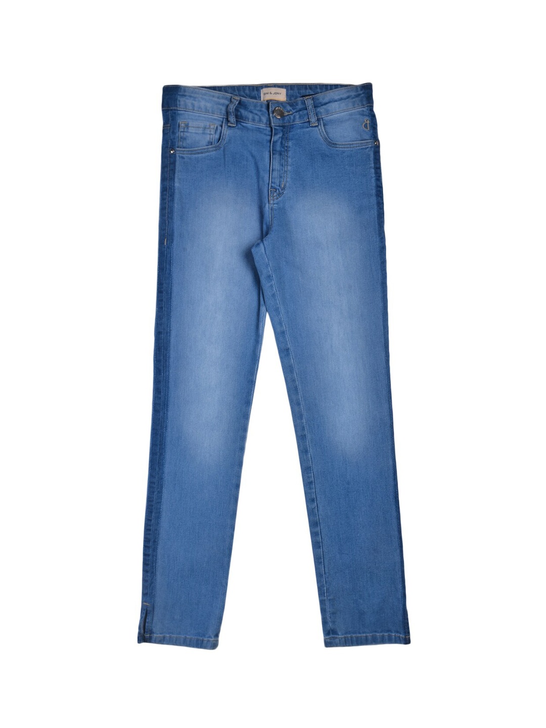 

Gini and Jony Girls Mid-Rise Light Fade Denim Jeans, Blue