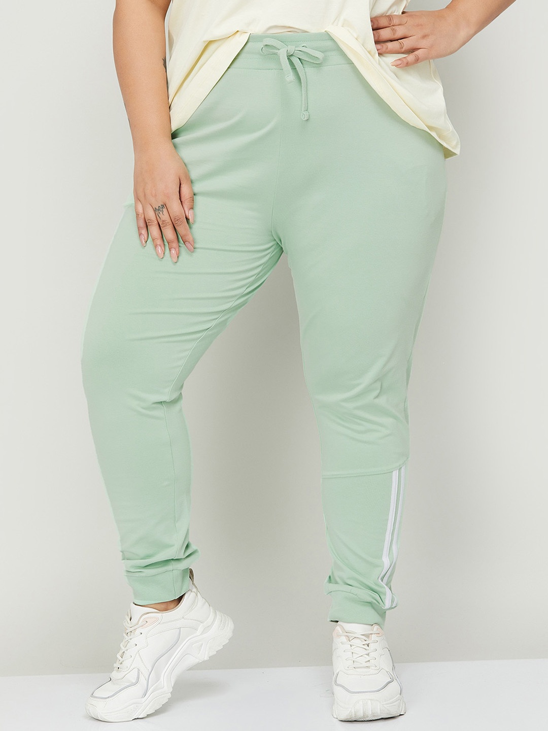 

Nexus by Lifestyle Women Plus Size Mid-Rise Cotton Joggers, Sea green