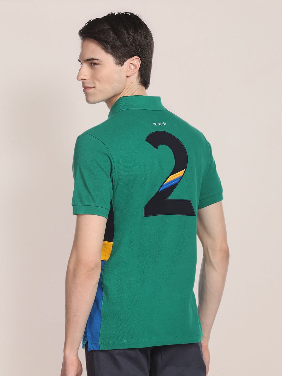 

U.S. Polo Assn. Varsity Printed Polo Collar Cotton T-shirt, Green