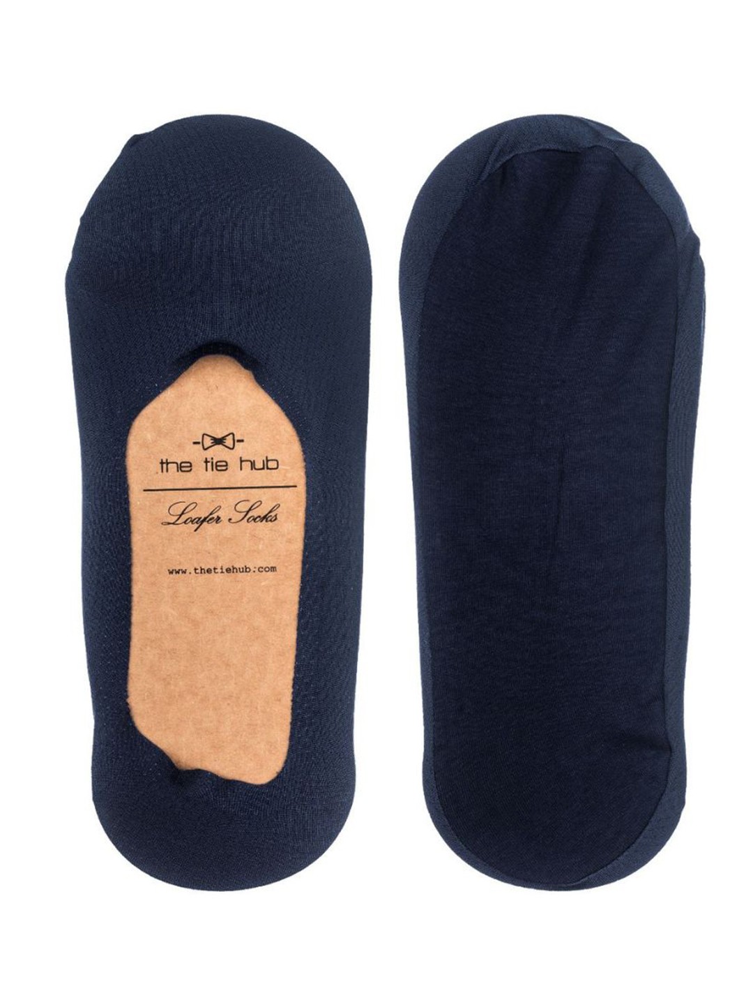 

The Tie Hub Men Cotton Shoe Liner Socks, Navy blue