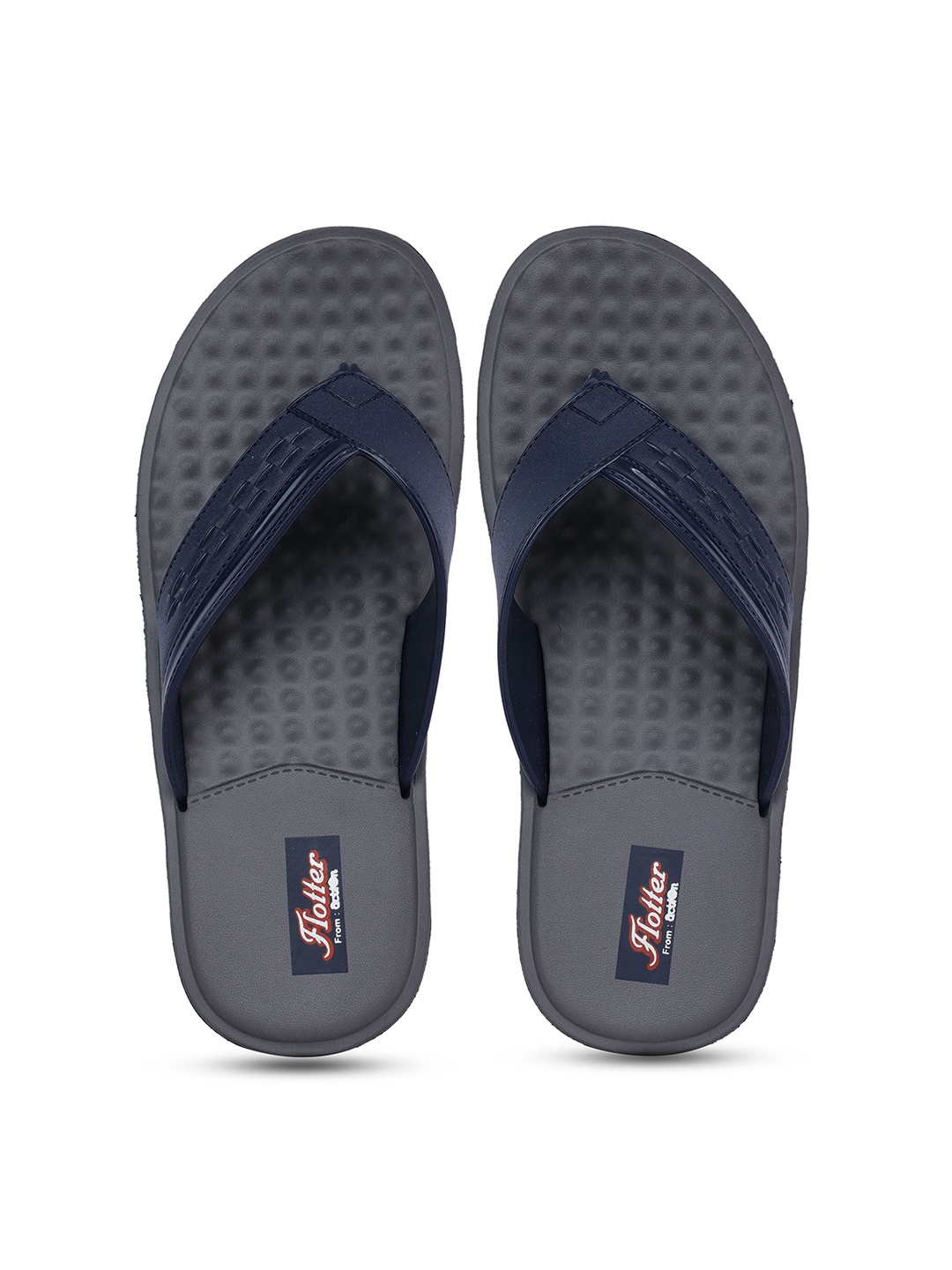 

Action Men Textured Thong Flip-Flops, Grey